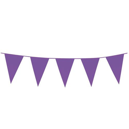 Purple Giant Outdoor Plastic Bunting 10m