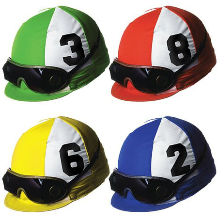 Jockey Helmet Cutouts Assorted Designs 356cm Pack Of 4