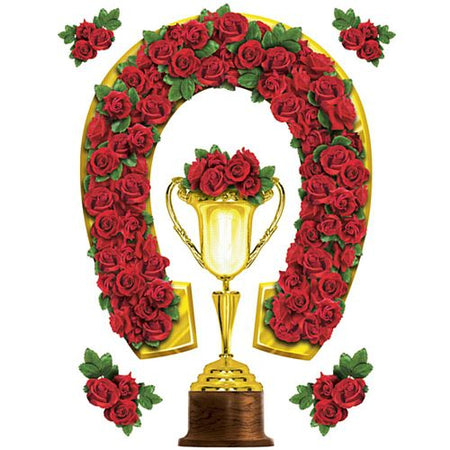 Click to view product details and reviews for Horseshoe With Roses Wall Stickers 432cm Sheet Of 6.