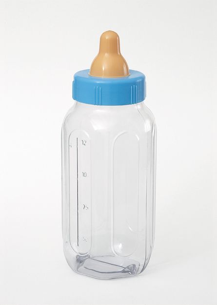 Large Fillable Blue Baby Bottle 11 Each
