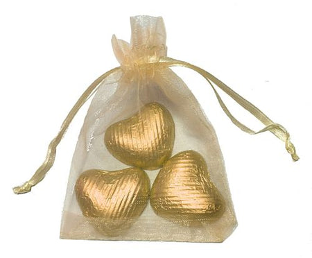 Click to view product details and reviews for Favour Bag With 3 Chocolates Gold Pack Of 10.