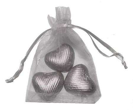 Click to view product details and reviews for Favour Bag With 3 Chocolates Silver Pack Of 10.