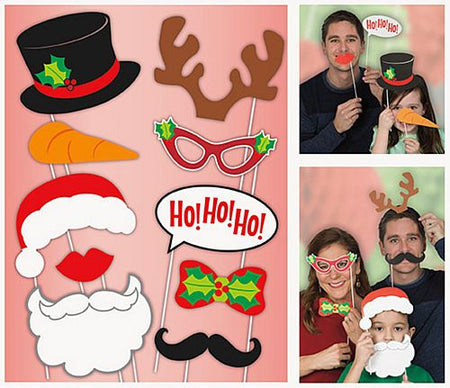 Ho Ho Ho Christmas Photo Props Pack Of 10