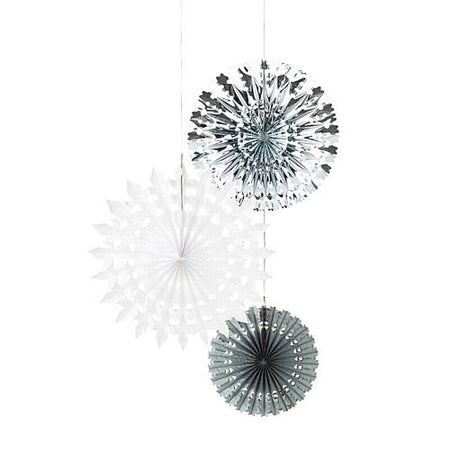 Click to view product details and reviews for Decadent Decs Snowflake Tissue And Foil Fans Pack Of 3.