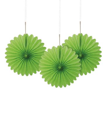 Click to view product details and reviews for Lime Green Decorative Tissue Fans 152cm Pack Of 3.