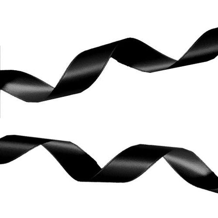 15mm Black Satin Ribbon Per Metre