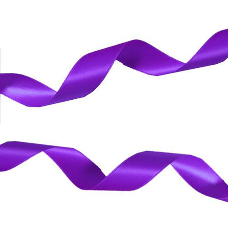 Click to view product details and reviews for 15mm Purple Satin Ribbon Per Metre.