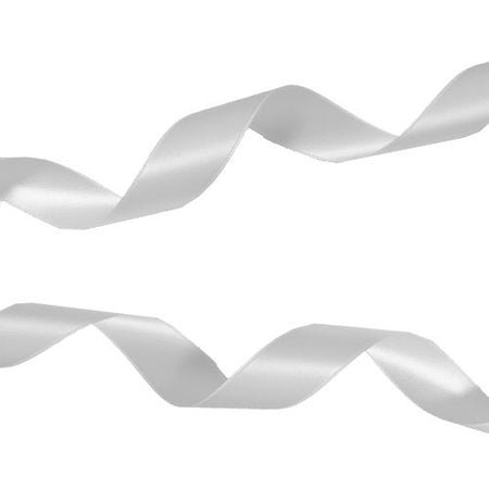 15mm White Satin Ribbon Per Metre