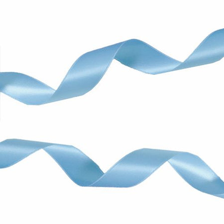 Click to view product details and reviews for 25mm Pale Blue Satin Ribbon Per Metre.