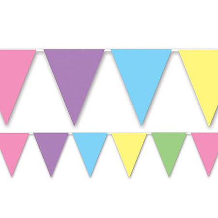 Click to view product details and reviews for Pastel Multi Colour Pennant Bunting All Weather 366m.