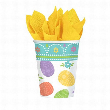 Happy Easter Paper Cups 266ml Pack Of 8