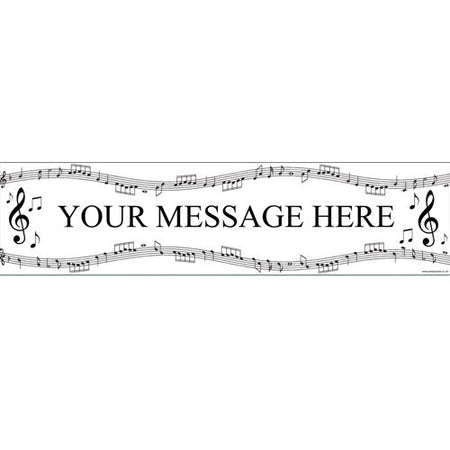 Musical Notes Personalised Banner 12m