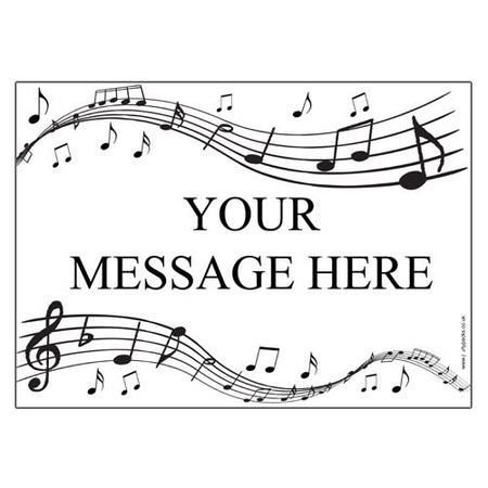 Musical Notes Personalised Poster A3