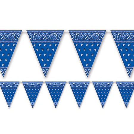 Blue Bandana Plastic Bunting All Weather 366m