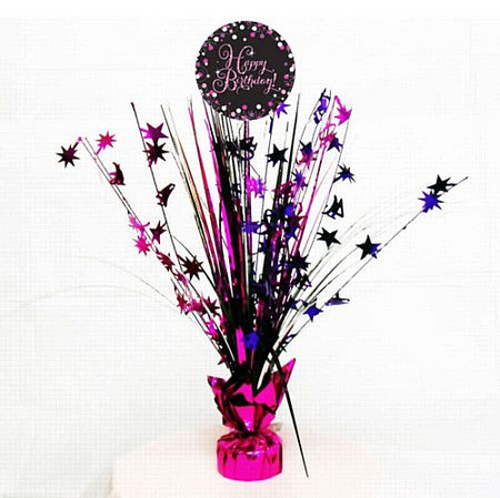 Click to view product details and reviews for Pink Celebration Happy Birthday Centrepiece 33cm.