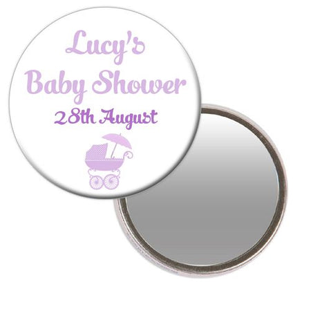 Personalised Pocket Mirror Baby Shower