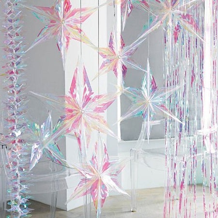 Click to view product details and reviews for Decadent Decs Iridescent Star Decorations Assorted Pack Of 3.