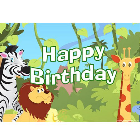 Wildlife Happy Birthday Poster A3