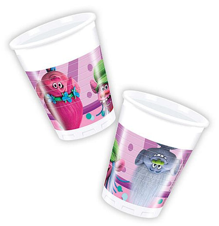 Trolls Party Plastic Cups Pack Of 8