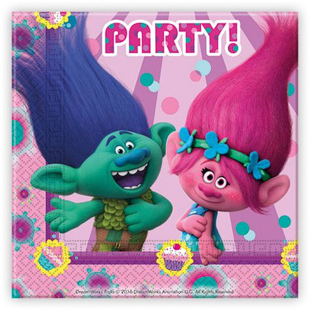 Trolls Party Napkins Pack Of 20