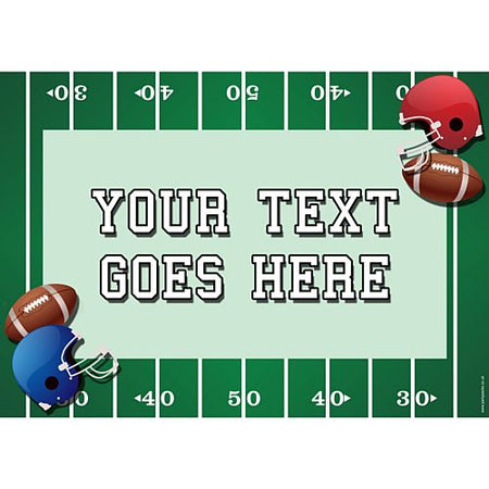 American Football Personalised Poster A3