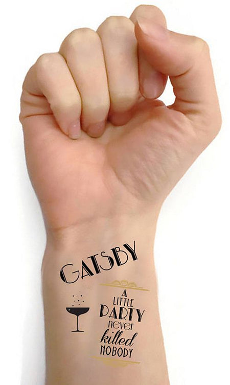 1920s Gatsby Tattoos Sheet Of 16