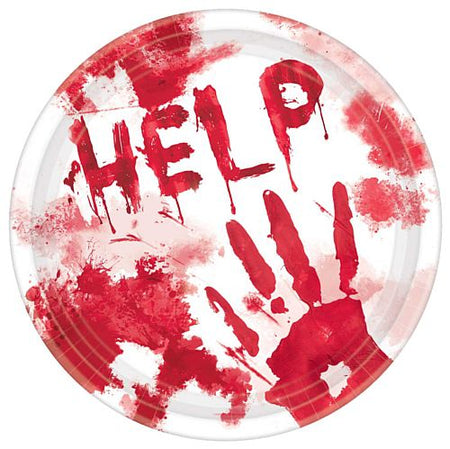 Sinister Surgery Bloody Paper Plates 17cm Pack Of 18