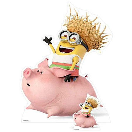 Click to view product details and reviews for Dave Minion Riding A Pig Cardboard Cutout 13m.