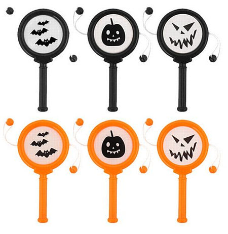 Mini Halloween Spin Drum 10cm Assorted Designs Each