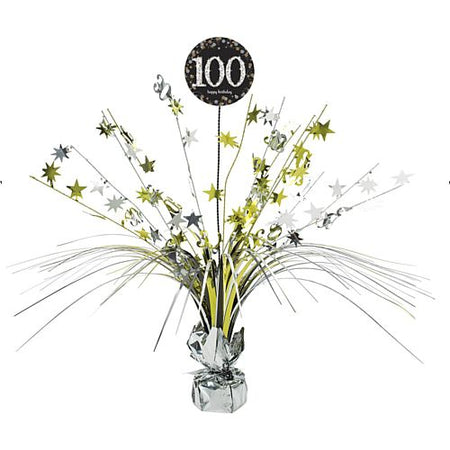 Gold Celebration 100th Centrepiece Sprays 45cm