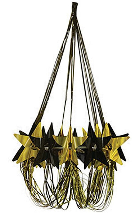 Click to view product details and reviews for Black And Gold Star Chandelier 89cm.