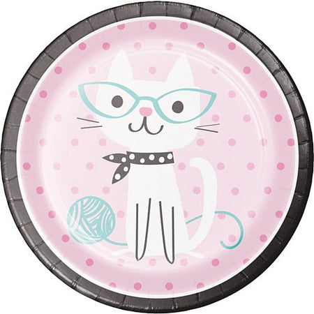 Purrfect Party Cat Dinner Plates Pack Of 8 9