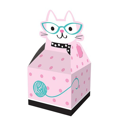 Purrfect Party Cat Favour Boxes 9cm Pack Of 8