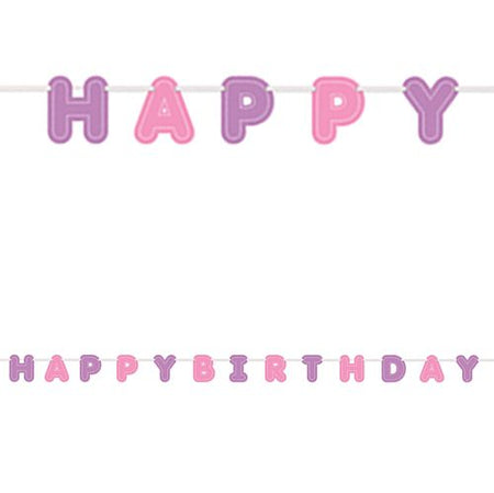 Click to view product details and reviews for Pink And Purple Happy Birthday Letter Banner 27m.