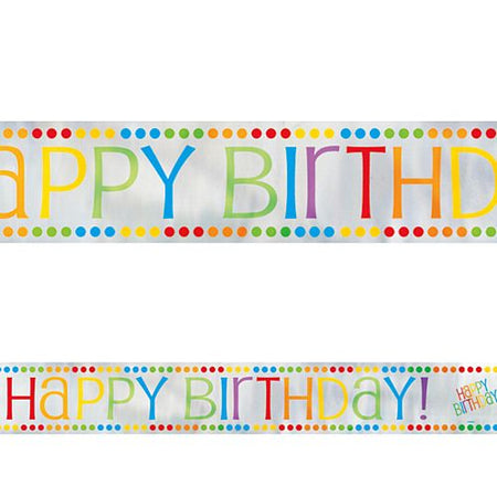 Rainbow Birthday Foil Banner 37m