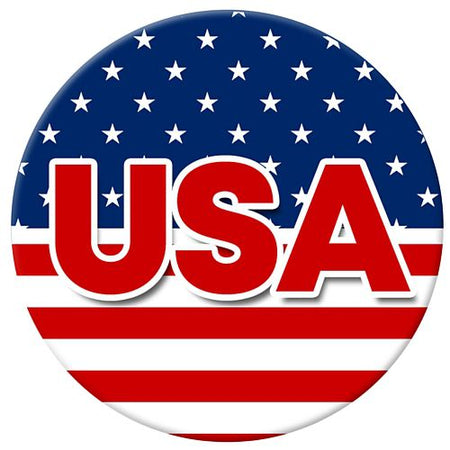 American Usa Badge 58mm Each