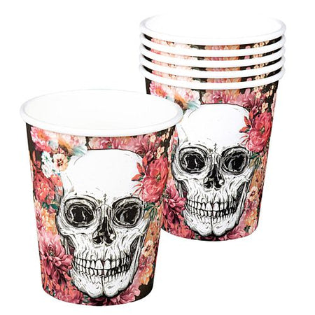 Click to view product details and reviews for Floral Day Of The Dead Cups 250ml Pack Of 6.