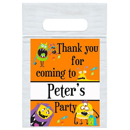 Click to view product details and reviews for Personalised Silly Monsters Party Card Insert With Sealed Party Bag Each.