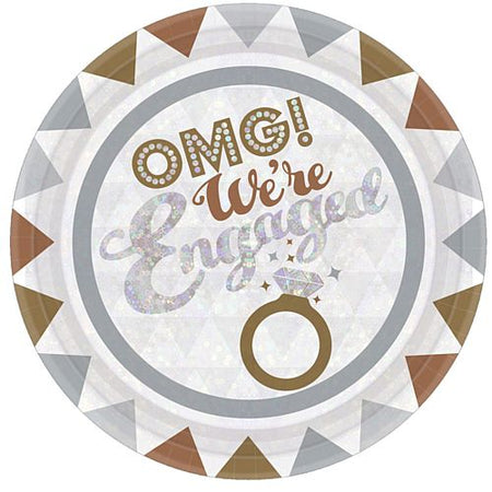Click to view product details and reviews for Omg Engagement Paper Plates Pack Of 8 23cm.