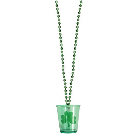 St Patricks Day Shot Glass On Necklace 80cm