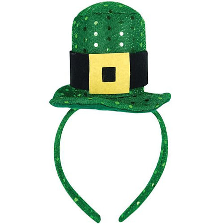Click to view product details and reviews for Mini Sequinned Irish Hat On Heaband.