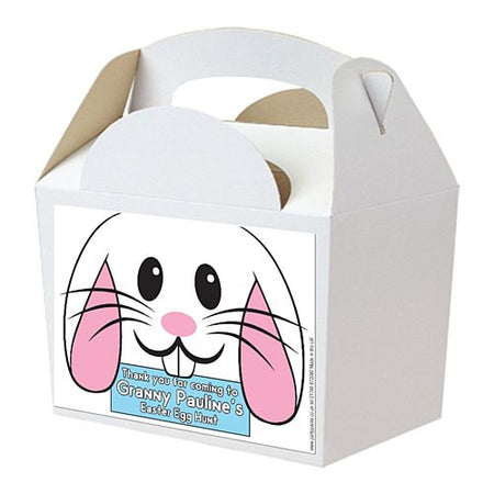 Easter Egg Hunt Bunny Face Personalsied Party Box Kit 15cm Pack Of 4
