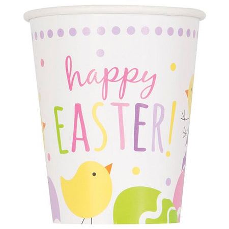 Cute Easter Paper Cups 266ml Pack Of 8