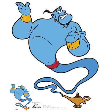 Official Disneys Aladdin Genie Cardboard Cutout 88cm