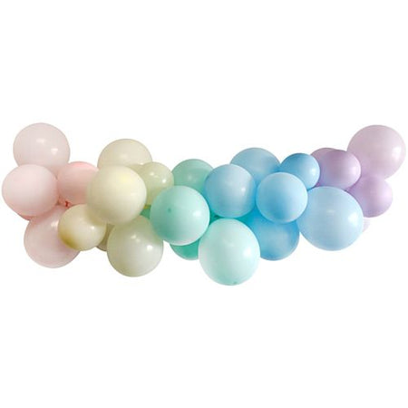 pastel rainbow balloon arch kit