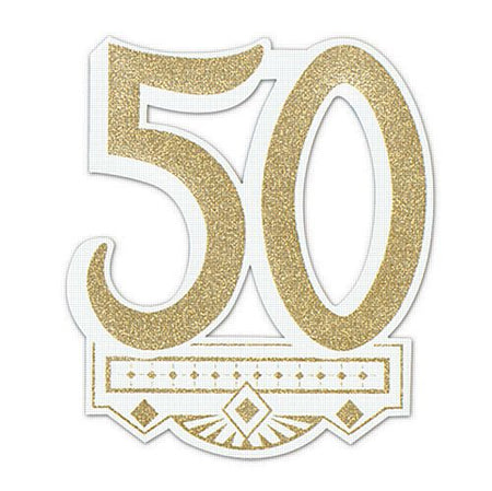 Click to view product details and reviews for 50th Anniversary Crest Cutout 14 35cm.