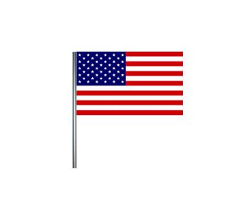 American Small Cloth Flag On A Pole 23cm X 15cm