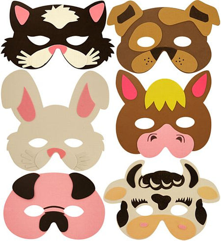 Click to view product details and reviews for Assorted Farm Foam Animal Masks Each.