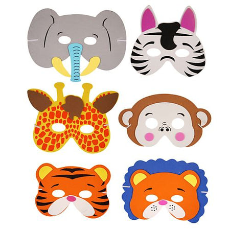 Click to view product details and reviews for Assorted Jungle Foam Animal Masks Each.