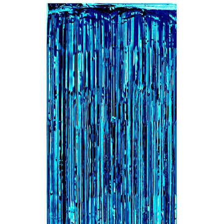 Click to view product details and reviews for Blue Shimmer Curtain Flame Retardant 27m.